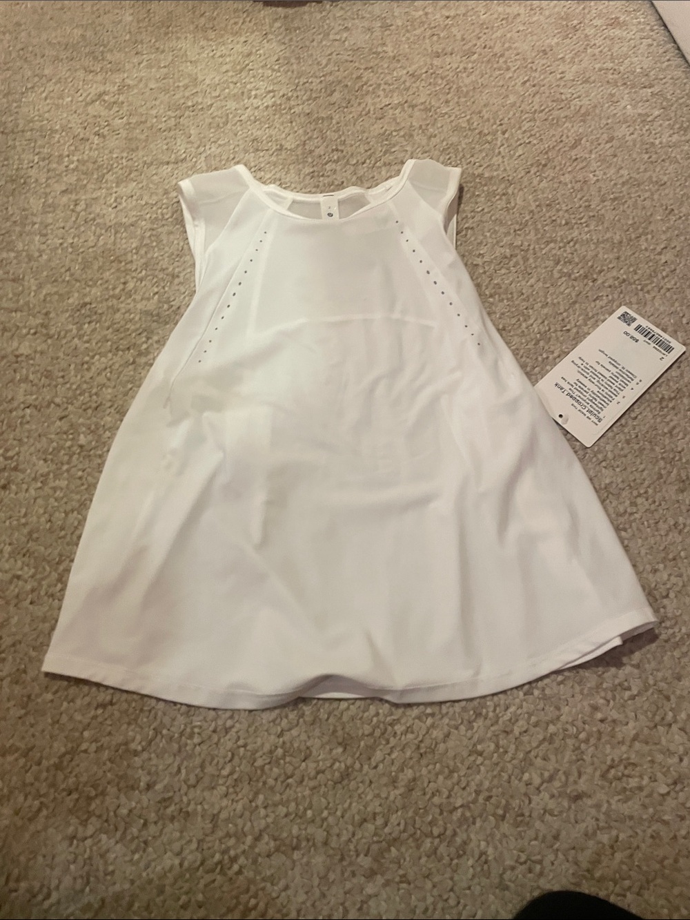 Lululemon NWT White Sleeveless A-Line Tunic Top